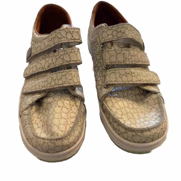 Creative Recreation Shoes Torrio Mens Sz 9 Strap Reptile Tan Red Leather Retro - Picture 3 of 9